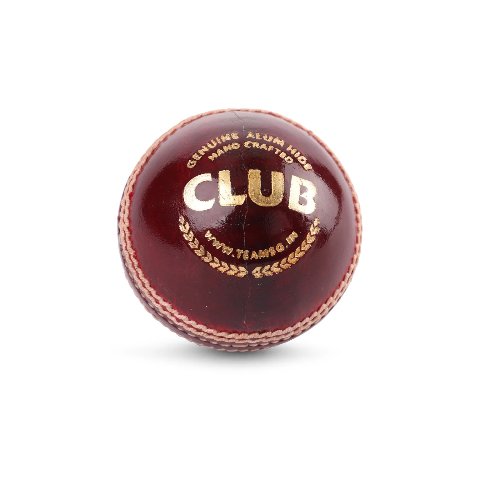 SG Club Red Cricket Leather Ball (Four-Piece, Water Proof)
