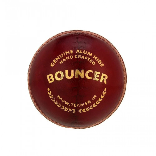SG Bouncer Good Quality Four-Piece Water Proof Cricket Leather Ball