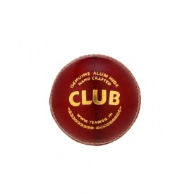 SG Club Red Cricket Leather Ball (Four-Piece, Water Proof)